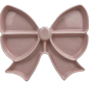 Bow-shaped Art Deco Ceramic Decorative Tray for Jewelry Necklace Cosmetic Storage Function Home Decor