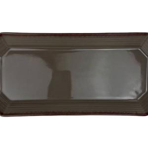 Japanese-style New Bone China Handmade Sushi Platter Rectangular Plate Vintage Beveled-edge Polygonal Ceramic Dining Dish