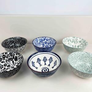 Japanese pad printing Ceramic Hand Painted Porcelain Food Rice Soup Noodle Ramen Bowls
