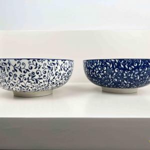 Japanese pad printing Large Ceramic Porcelain Serving Ramen Pasta Salad Bowls