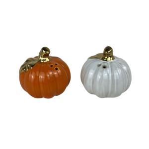 Pumpkin Ceramic Salt and Pepper Shakers Set