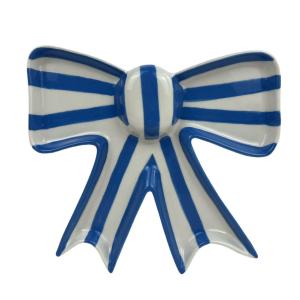 French Romantic Wedding Porcelain Bow Shape Ceramic Serving Plate for Home Dinner Atmosphere Decor