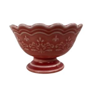 Exquisite Ceramic Stemmed Bowl New Cream Wind Underglazed Colour Floral Shape Ice Cream Dessert Bowls Solid Aesthetic Tableware