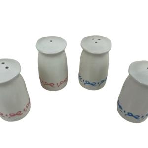 Bowknot Hotel Ceramic Decorative Custom Terracotta Cute Spice Bottle Porcelain Salt Pepper Shaker