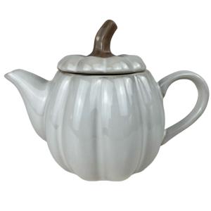 Rustic Pumpkin Teapots Sets White Speckled Home Kitchen Decor Coffee Server Ceramic Tea Set for Fall Harvest